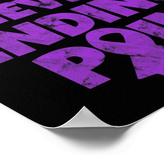 Fibromyalgie Krieger ich bin müde, niemals Pai zu Poster (Ecke)