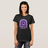 Fibromyalgie Krieger Regenbogen Fibromyalgie Aware T-Shirt (Vorne ganz)