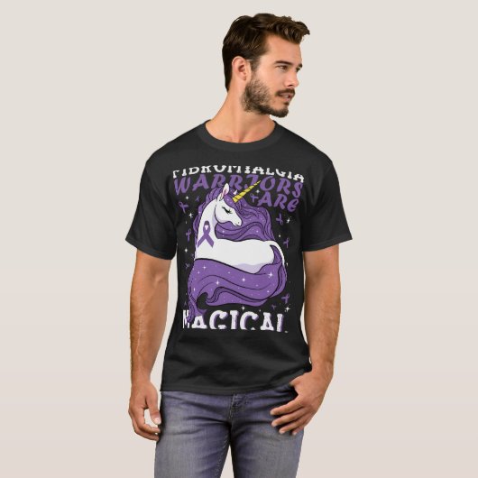 Fibromyalgie Krieger sind magische Einhornliebhabe T-Shirt (Vorne ganz)