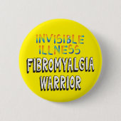 Fibromyalgie-Krieger – Unsichtbare Krankheit Button (Vorderseite)