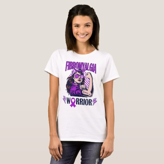 Fibromyalgie Kriegerglaube und Kampf T-Shirt (Vorne ganz)