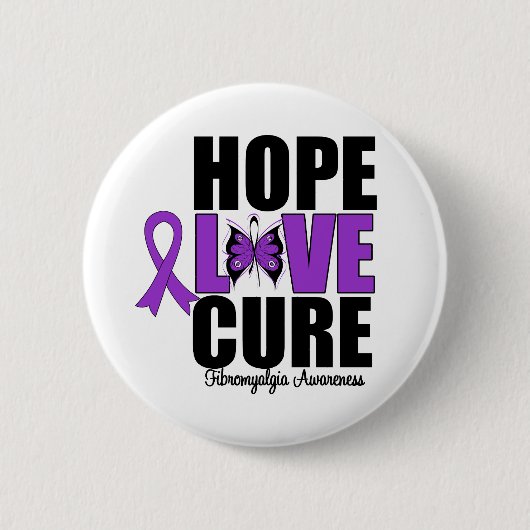 Fibromyalgie Liebe Heilung Button (Vorderseite)