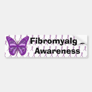 Fibromyalgie Lila Bewusstsein Butterfly Band Autoaufkleber
