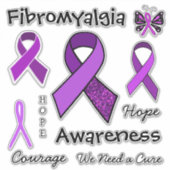 Fibromyalgie Lila Sensibilisierungswüste Aufkleber (Vorderseite)
