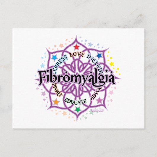 Fibromyalgie Lotus Postkarte (Vorderseite)