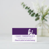 Fibromyalgie Patience pvc Abzeichen Visitenkarte (Stehend Vorderseite)