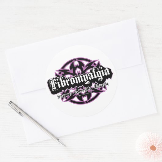 Fibromyalgie Runder Aufkleber (Umschlag)