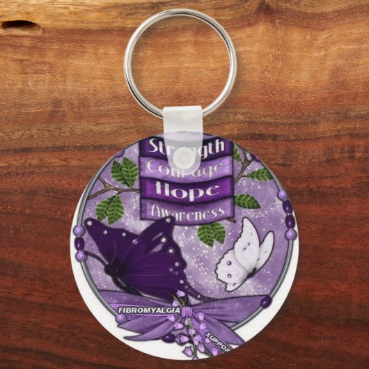 Fibromyalgie Schlüsselring Schlüsselanhänger (Vorderseite)