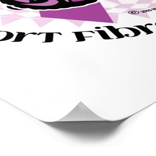 Fibromyalgie-Schmetterlingsstamm Poster (Ecke)