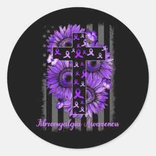 Fibromyalgie Sensibilisierungskampagne Warrior Sun Runder Aufkleber
