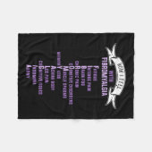 Fibromyalgie-Spoonie und Fibro-Bewusstsein Fleecedecke (Vorderseite (Horizontal))
