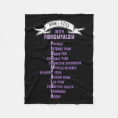 Fibromyalgie-Spoonie und Fibro-Bewusstsein Fleecedecke (Vorderseite)