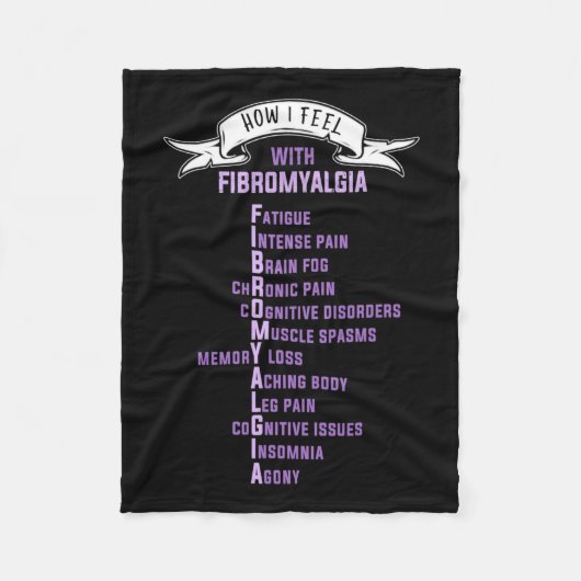 Fibromyalgie-Spoonie und Fibro-Bewusstsein Fleecedecke (Vorderseite)
