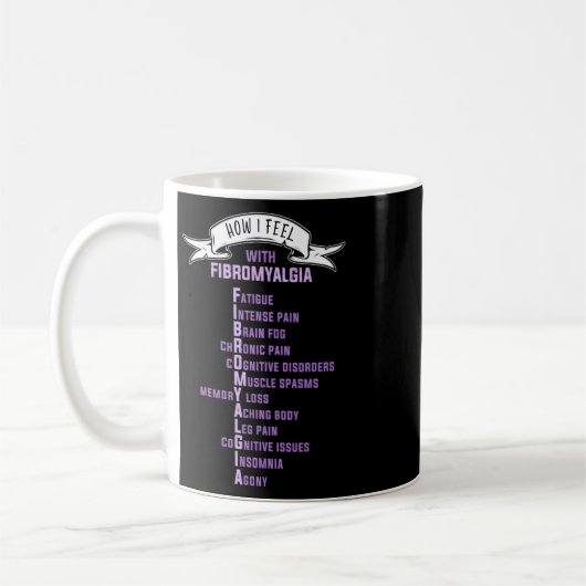 Fibromyalgie-Spoonie und Fibro-Bewusstsein Kaffeetasse (Links)