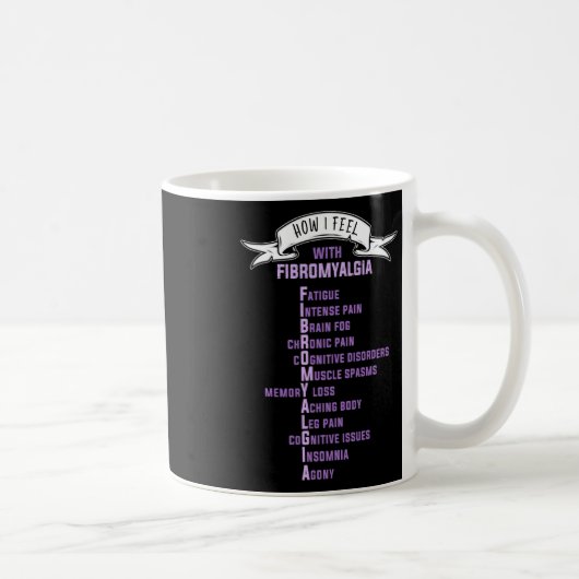 Fibromyalgie-Spoonie und Fibro-Bewusstsein Kaffeetasse (Rechts)