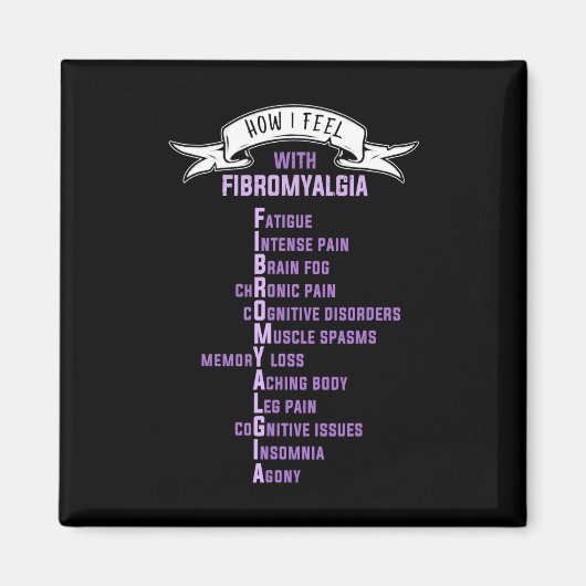 Fibromyalgie-Spoonie und Fibro-Bewusstsein Magnet (Vorne)