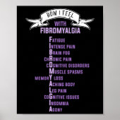 Fibromyalgie-Spoonie und Fibro-Bewusstsein Poster (Vorne)