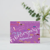 Fibromyalgie Symptome Postkarte (Stehend Vorderseite)