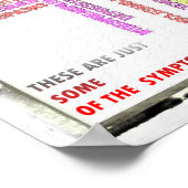 Fibromyalgie Symptomposter Poster (Ecke)