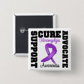 Fibromyalgie-Unterstützung Advocate-Heilung Button (Vorne & Hinten)