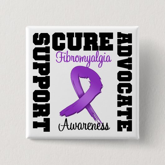 Fibromyalgie-Unterstützung Advocate-Heilung Button (Vorderseite)