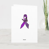 Fibromyalgie-Unterstützung Lila Butterfly-Flachban Karte (Rückseite)