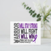 Fibromyalgie Warrior Postkarte (Stehend Vorderseite)