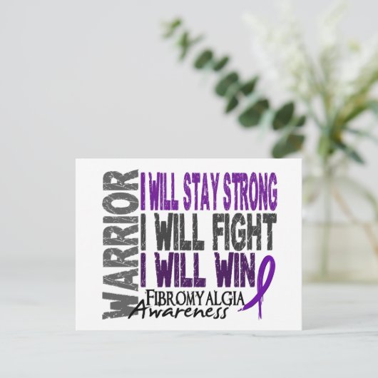 Fibromyalgie Warrior Postkarte (Stehend Vorderseite)