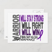 Fibromyalgie Warrior Postkarte (Vorne/Hinten)