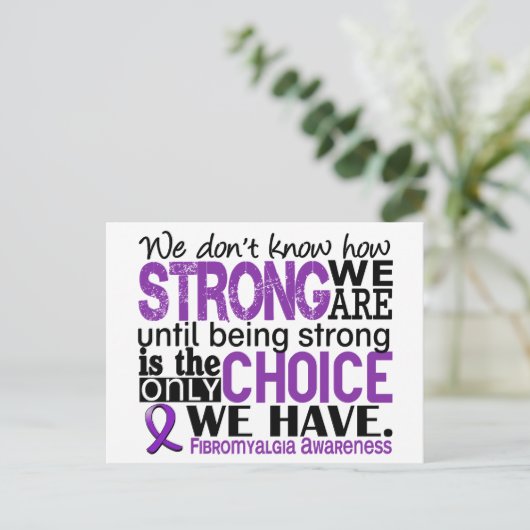 Fibromyalgie Wie stark wir sind Postkarte (Stehend Vorderseite)