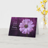 Fibromyalgie wird gut mit lebendiger Lila Daisy Karte (Gelbe Blume)