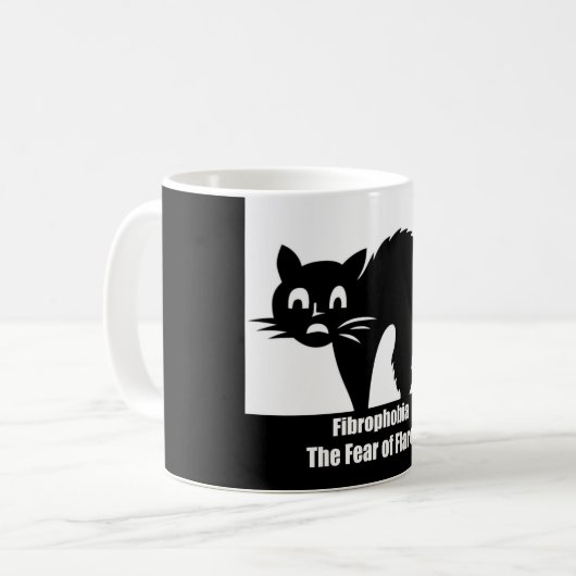 Fibrophobia Furcht vor Aufflackern-Kaffee-Tasse Kaffeetasse (Vorderseite Links)