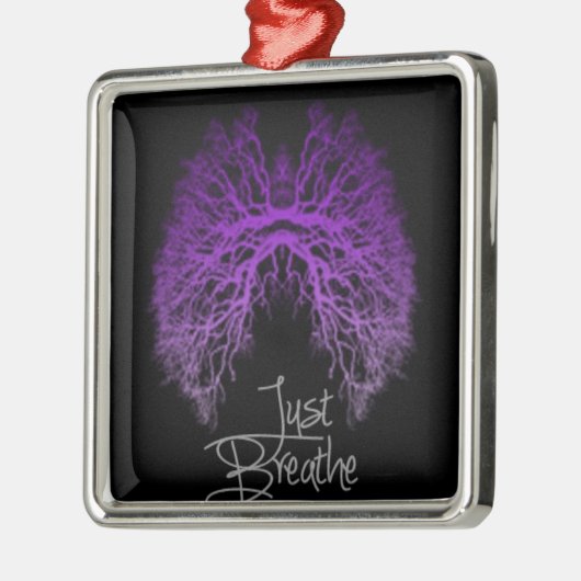 Fibrose-Bewusstsein Silbernes Ornament (Links)