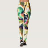 Fibrose Färbung mit schimmernden Farben und glatte Leggings (Rückseite)