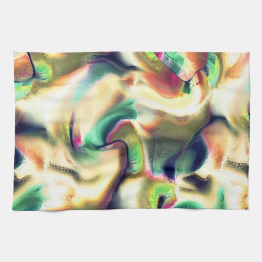 Fibrose Flecken mit farbigen, fehlerhaften Farbver Geschirrtuch (Horizontal)