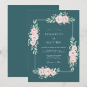 Fichte Ausgefeilter Botanischer Hochzeit Einladung (Vorne/Hinten)
