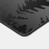 Fichten aus der Silhouette im Glanz der Weihnachts Schreibtischunterlage (Ecke)