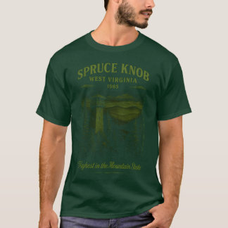 Fichten-Knobower Vintage-Naturkunst Retro T-Shirt