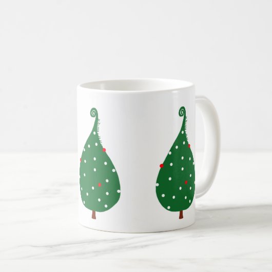 Fichtenbaum Kaffeetasse (VorderseiteRechts)