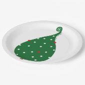 Fichtenbaum Pappteller (Schrägansicht)