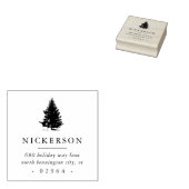 Fichtenbaum-Rücksendeadresse Gummistempel (Stempel)