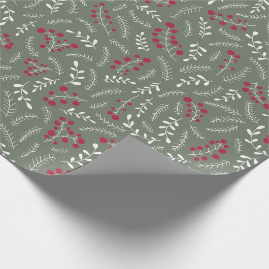 Fichtenholz, grün, rustikal geschenkpapier (Ecke)