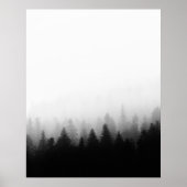 Fichtenwald im Nebel Poster (Vorne)