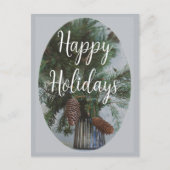 Fichtenzweig im skandinavischen Stil Postkarte (Vorderseite)