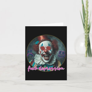 Fick Depression - Clown - Aufkleber für psychische Karte