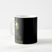 Fick Leber lustiger Frosch trinkt Bier St. Patrick Kaffeetasse (Vorderseite Links)