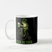 Fick Leber lustiger Frosch trinkt Bier St. Patrick Kaffeetasse (Links)