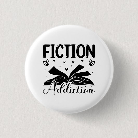 Fiction Addiction Knopf Button (Vorderseite)