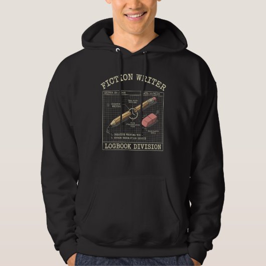 Fiction Writer Logbook Division Trucker Hoodie (Vorderseite)