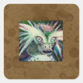 Fictional Animal Hybrid Quadratischer Aufkleber (Vorderseite)